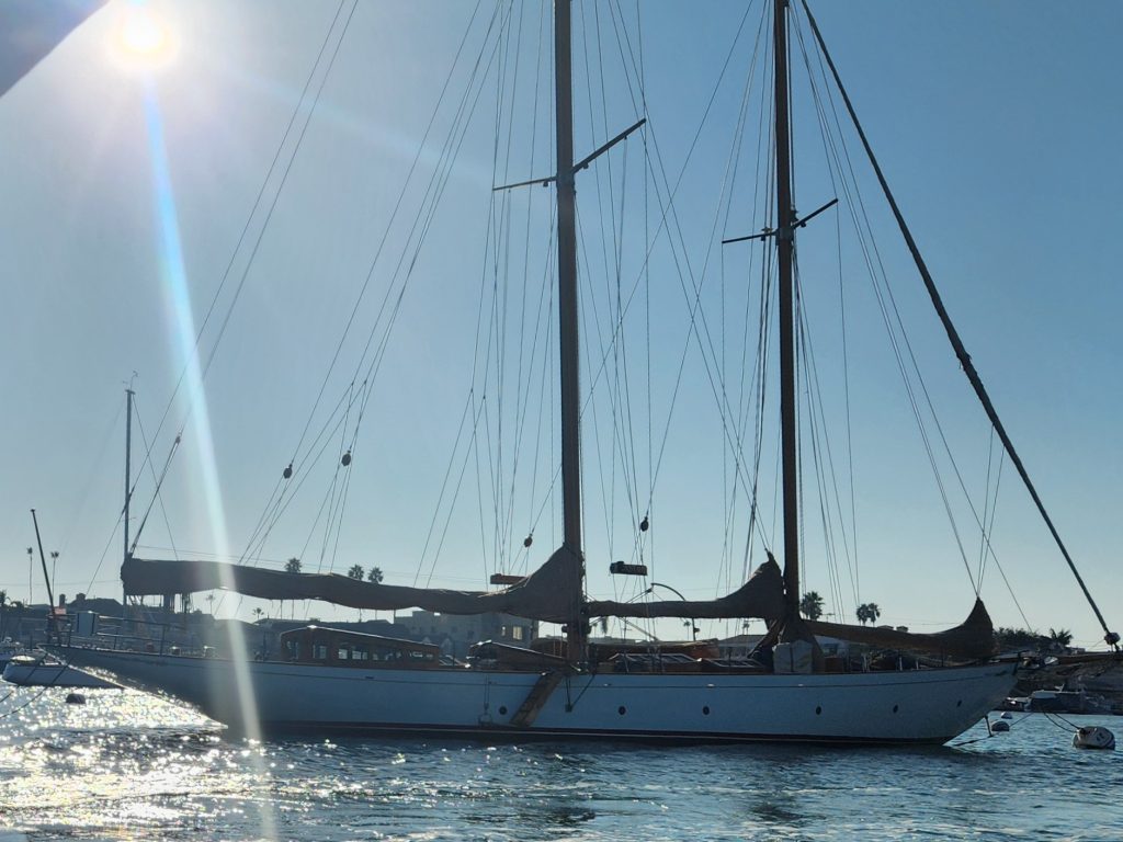 Picture of a wooden sailboat